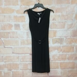 NWT White House Black Market Black Midi Dress Size M